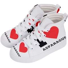 I Love Asparagus  Kids  Hi-top Skate Sneakers by ilovewhateva