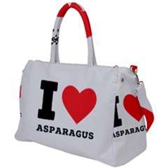 I Love Asparagus  Duffel Travel Bag by ilovewhateva