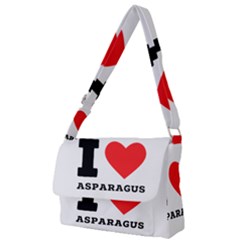 I Love Asparagus  Full Print Messenger Bag (l) by ilovewhateva