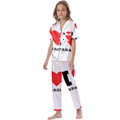 I Love Asparagus  Kids  Satin Short Sleeve Pajamas Set by ilovewhateva