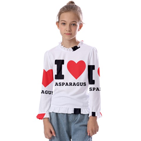 I Love Asparagus  Kids  Frill Detail Tee by ilovewhateva