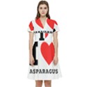 I love asparagus  Short Sleeve Waist Detail Dress View1