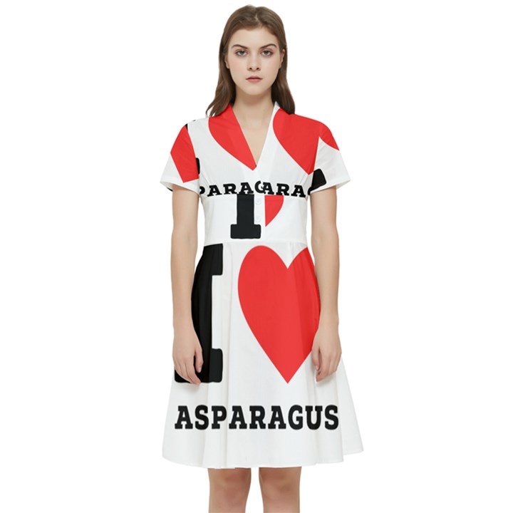 I love asparagus  Short Sleeve Waist Detail Dress