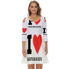 I Love Asparagus  Shoulder Cut Out Zip Up Dress by ilovewhateva