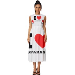 I Love Asparagus  Sleeveless Round Neck Midi Dress by ilovewhateva