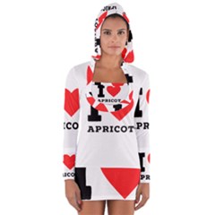 I Love Apricot  Long Sleeve Hooded T-shirt by ilovewhateva