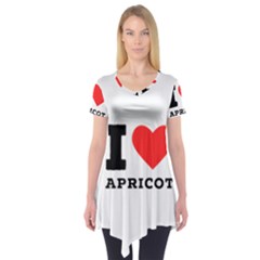 I Love Apricot  Short Sleeve Tunic  by ilovewhateva