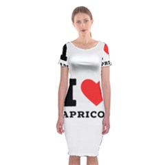 I Love Apricot  Classic Short Sleeve Midi Dress by ilovewhateva