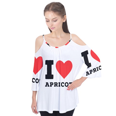 I Love Apricot  Flutter Sleeve Tee  by ilovewhateva