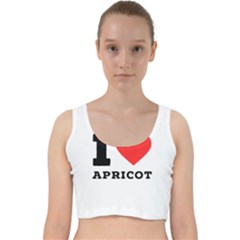 I Love Apricot  Velvet Racer Back Crop Top by ilovewhateva