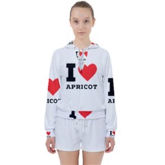 I Love Apricot  Women s Tie Up Sweat by ilovewhateva