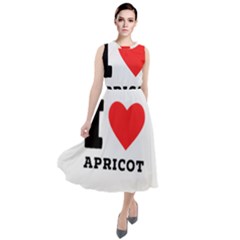 I Love Apricot  Round Neck Boho Dress by ilovewhateva