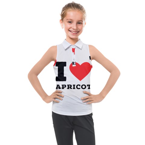 I Love Apricot  Kids  Sleeveless Polo Tee by ilovewhateva