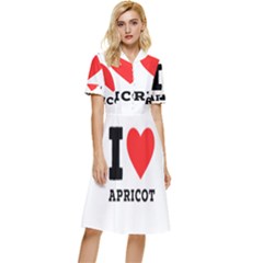 I Love Apricot  Button Top Knee Length Dress by ilovewhateva