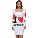 I love apricot  Women Long Sleeve Ruched Stretch Jersey Dress View1