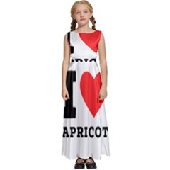 I Love Apricot  Kids  Satin Sleeveless Maxi Dress by ilovewhateva