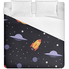 Cosmos Rockets Spaceships Ufos Duvet Cover (king Size) by Cowasu