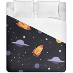 Cosmos Rockets Spaceships Ufos Duvet Cover (california King Size)