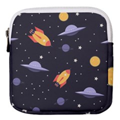 Cosmos Rockets Spaceships Ufos Mini Square Pouch by Cowasu