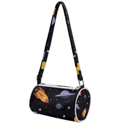 Cosmos Rockets Spaceships Ufos Mini Cylinder Bag