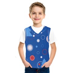 Christmas Pattern Tree Design Kids  Basketball Tank Top by Cowasu