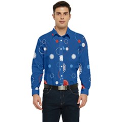 Christmas Pattern Tree Design Men s Long Sleeve  Shirt by Cowasu