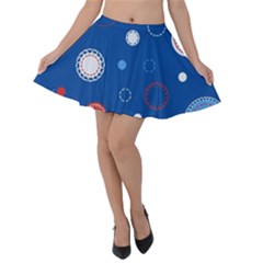 Christmas Pattern Tree Design Velvet Skater Skirt by Cowasu