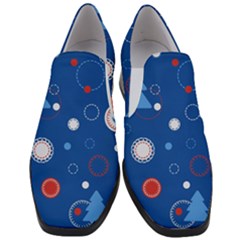 Christmas Pattern Tree Design Women Slip On Heel Loafers