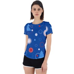 Christmas Pattern Tree Design Back Cut Out Sport Tee