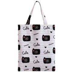 Cute Cameras Doodles Hand Drawn Zipper Classic Tote Bag by Cowasu