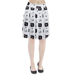 Cute Cameras Doodles Hand Drawn Pleated Skirt by Cowasu