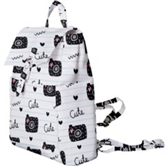 Cute Cameras Doodles Hand Drawn Buckle Everyday Backpack by Cowasu