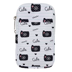 Cute Cameras Doodles Hand Drawn Waist Pouch (small) by Cowasu