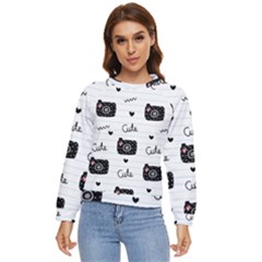 Cute Cameras Doodles Hand Drawn Women s Long Sleeve Raglan Tee