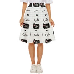 Cute Cameras Doodles Hand Drawn Classic Short Skirt by Cowasu