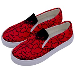 Heart Brain Mind Psychology Doubt Kids  Canvas Slip Ons by Cowasu