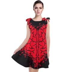 Heart Brain Mind Psychology Doubt Tie Up Tunic Dress