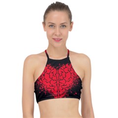 Heart Brain Mind Psychology Doubt Racer Front Bikini Top by Cowasu