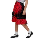 Heart Brain Mind Psychology Doubt Kids  Ruffle Flared Wrap Midi Skirt View2