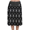 Snowflakes Background Pattern Velvet Flared Midi Skirt View1