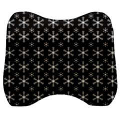 Snowflakes Background Pattern Velour Head Support Cushion by Cowasu