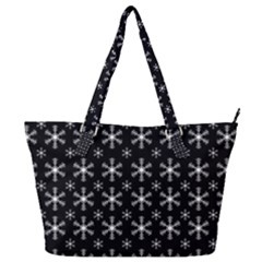 Snowflakes Background Pattern Full Print Shoulder Bag by Cowasu