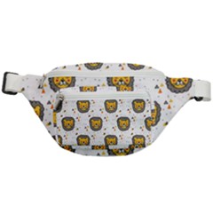 Lion Heads Pattern Design Doodle Fanny Pack by Cowasu