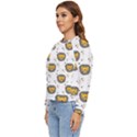 Lion Heads Pattern Design Doodle Women s Long Sleeve Raglan Tee View2