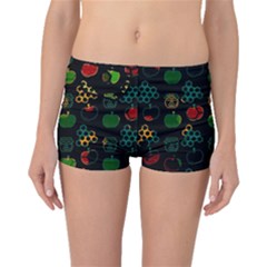 Apples Honey Honeycombs Pattern Boyleg Bikini Bottoms by Cowasu