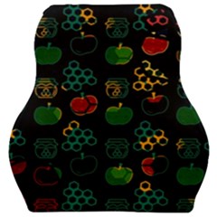 Apples Honey Honeycombs Pattern Car Seat Velour Cushion 