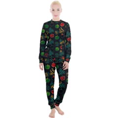 Apples Honey Honeycombs Pattern Women s Lounge Set