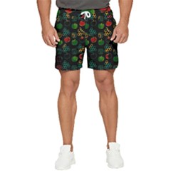 Apples Honey Honeycombs Pattern Men s Runner Shorts by Cowasu