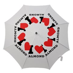 I Love Almond  Hook Handle Umbrellas (small) by ilovewhateva