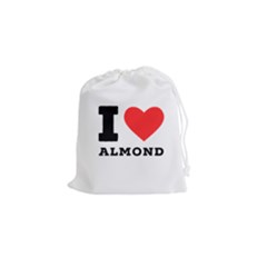 I Love Almond  Drawstring Pouch (small) by ilovewhateva